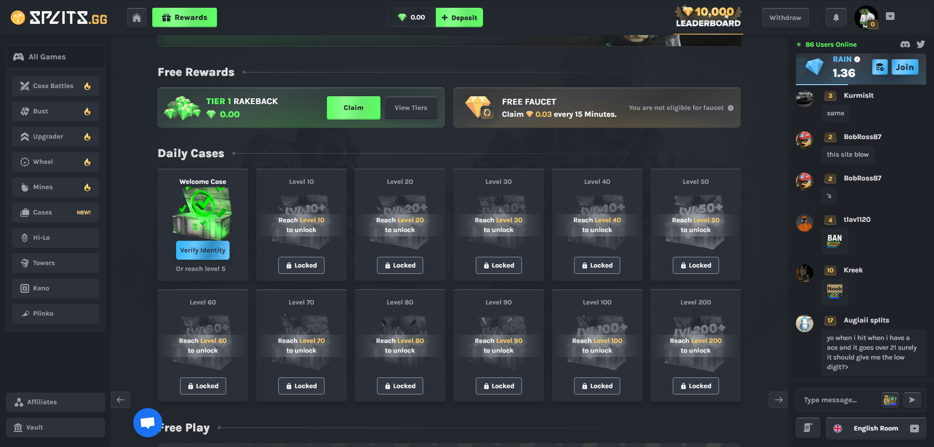 Claim your Daily Case on Splits.gg