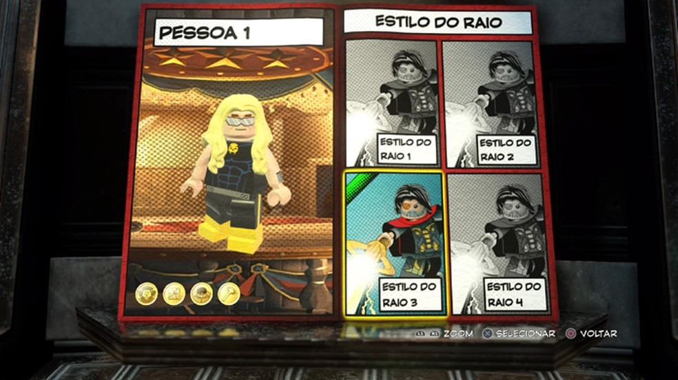 Even the look of its lightning can be customized in LEGO Marvel Super Heroes 2 without changing its function (Photo: Reproduction / Rafael Monteiro)