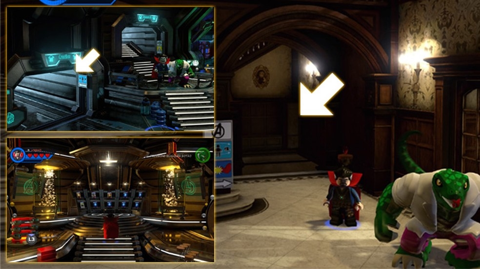 The LEGO Marvel Super Heroes 2 Personalization Room can be accessed through the Avengers Mansion or even through the game menu (Photo: Reproduction / Rafael Monteiro)