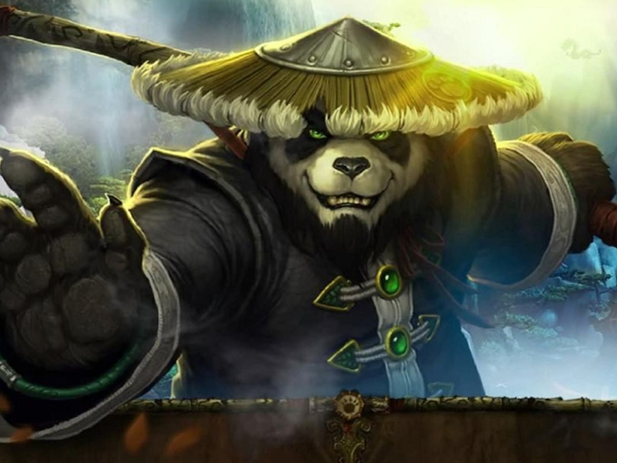 Pandaren Monk from World of Warcraft bg