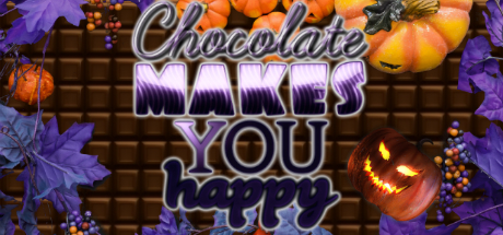 Chocolate makes you happy: Halloween logo
