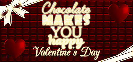 Chocolate makes you happy: Valentine's Day logo